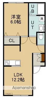 PRINCE K.RⅡ【201号室】の間取り