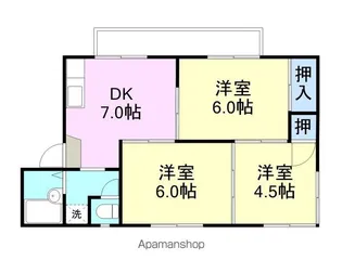 ロジュマン阿山【202号室】の間取り