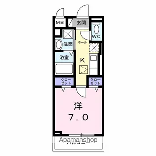 ソルス・おおたか【1階】の間取り