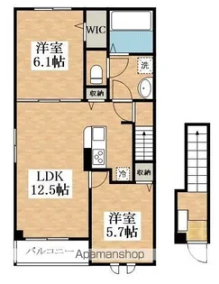仮)別所アパート【2階】の間取り