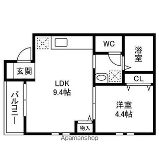 MON AMOUR KAREN 東千葉【3階】の間取り