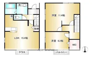 ライトハウス広面D棟【1階】の間取り
