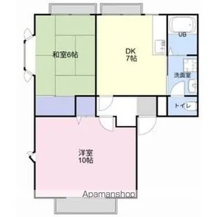 ピュアナハートA棟【201号室】の間取り