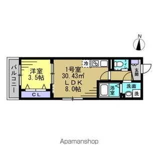 AJ八千代台北【1階】の間取り