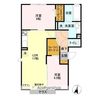 カルモヴィータ【2階】の間取り