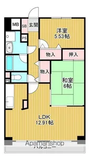 アイシャレー長居公園【5階】の間取り