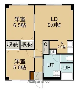 シティパレス的場【2階】の間取り
