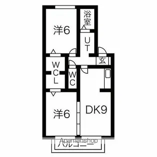 エバーグリーン(福岡町)【203号室】の間取り