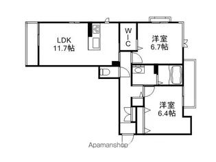 ヴェルドミール浜野【3階】の間取り