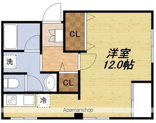 ソレイユ関大前【3階】の間取り