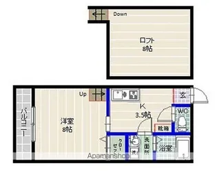 メゾン飯倉Ⅱ【2階】の間取り