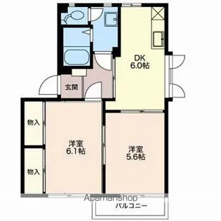 長野県千曲市大字上徳間【アパート】の間取り