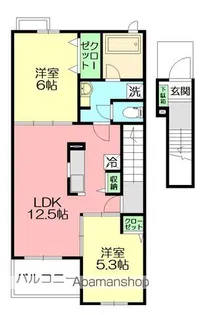 シャネスト【2階】の間取り