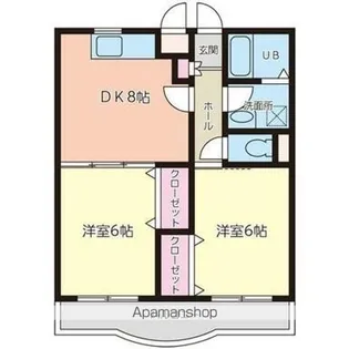 メトロポリス【202号室】の間取り