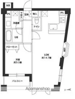 カスタリア自由が丘【3階】の間取り