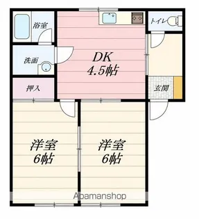 パークアベニューB【201号室】の間取り