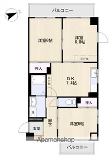 ユアコート昭和町【2階】の間取り