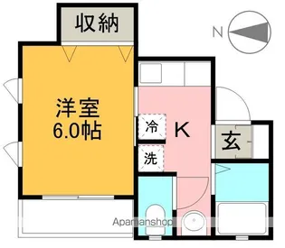 ネオクレメント【402号室】の間取り
