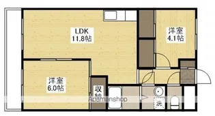旭グリーンハイツ【305号室】の間取り