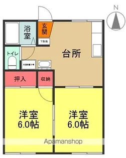 フォーユーハウス B棟【102号室】の間取り