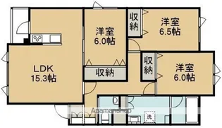 プラシード宮前(プラシードミヤマエ)【302号室】の間取り