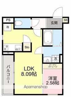 ルクシア八乙女【3階】の間取り