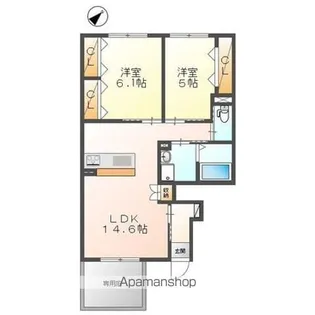 滋賀県栗東市目川【アパート】の間取り
