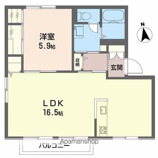 ディアスまさご B棟【202号室】の間取り