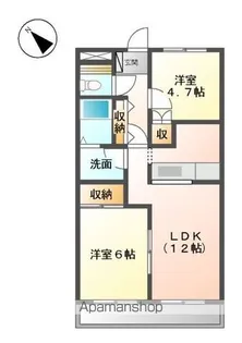 ピュアフレンド【1階】の間取り