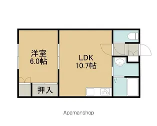 ロイヤルハイム緑町A【202号室】の間取り