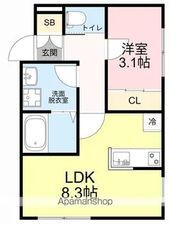 アプリーレ北仙台【1階】の間取り