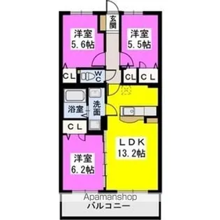 アルカンシェル【3階】の間取り