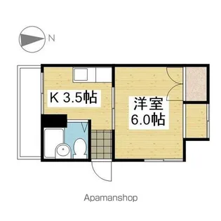 中島ビル【201.号室】の間取り