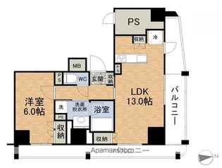 レーベン福井ARCGATE【701号室】の間取り