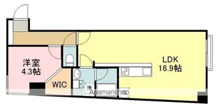 第七旭コーポラス【6階】の間取り