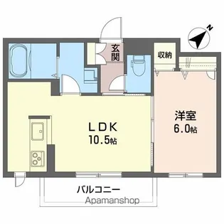 ジオベレオT【102号室】の間取り