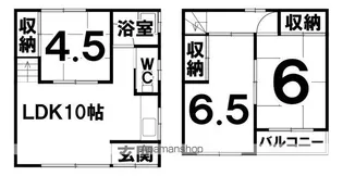 北海道帯広市東二条南26丁目【テラスハウス】の間取り