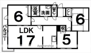 サニーマンション【302号室】の間取り
