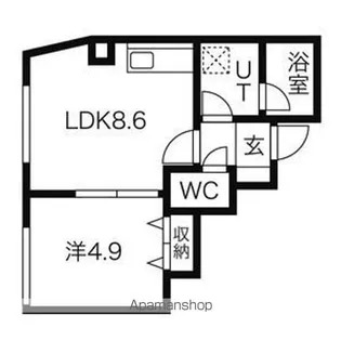 MAISON HANA【203号室】の間取り