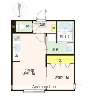 ハーモニーテラス東小岩V【2階】の間取り