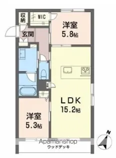シャーメゾン ルーエ【1階】の間取り