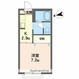 ボナール上川【201号室】の間取り