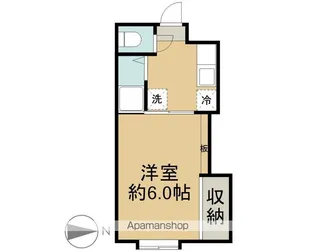 カルチェラタン・アパートメント【205号室】の間取り