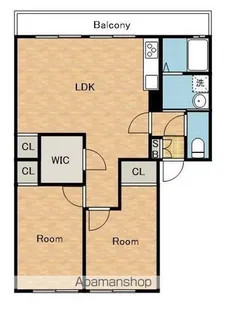 レトア東佐野【B202号室】の間取り