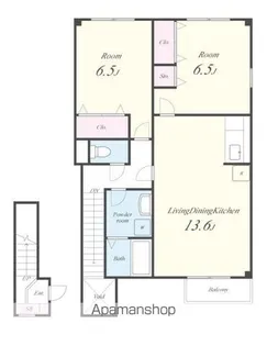 リーベン絹【2階】の間取り