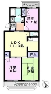 ジュネ向山二番館【3階】の間取り