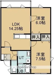 ルーシェル【1階】の間取り