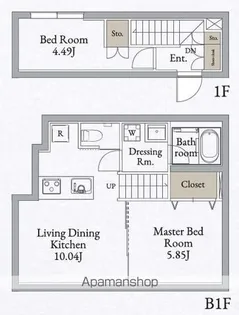 LIVEFLAT高田馬場【1階】の間取り