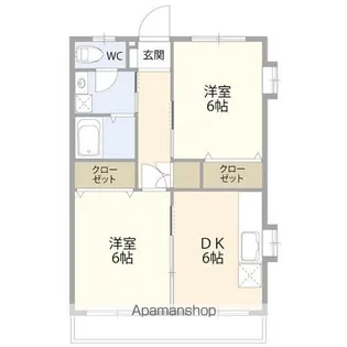 カーザ・ヴェルデ【1階】の間取り