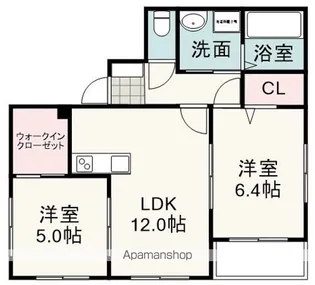 ヴェルジュ鷹匠【4号号室】の間取り